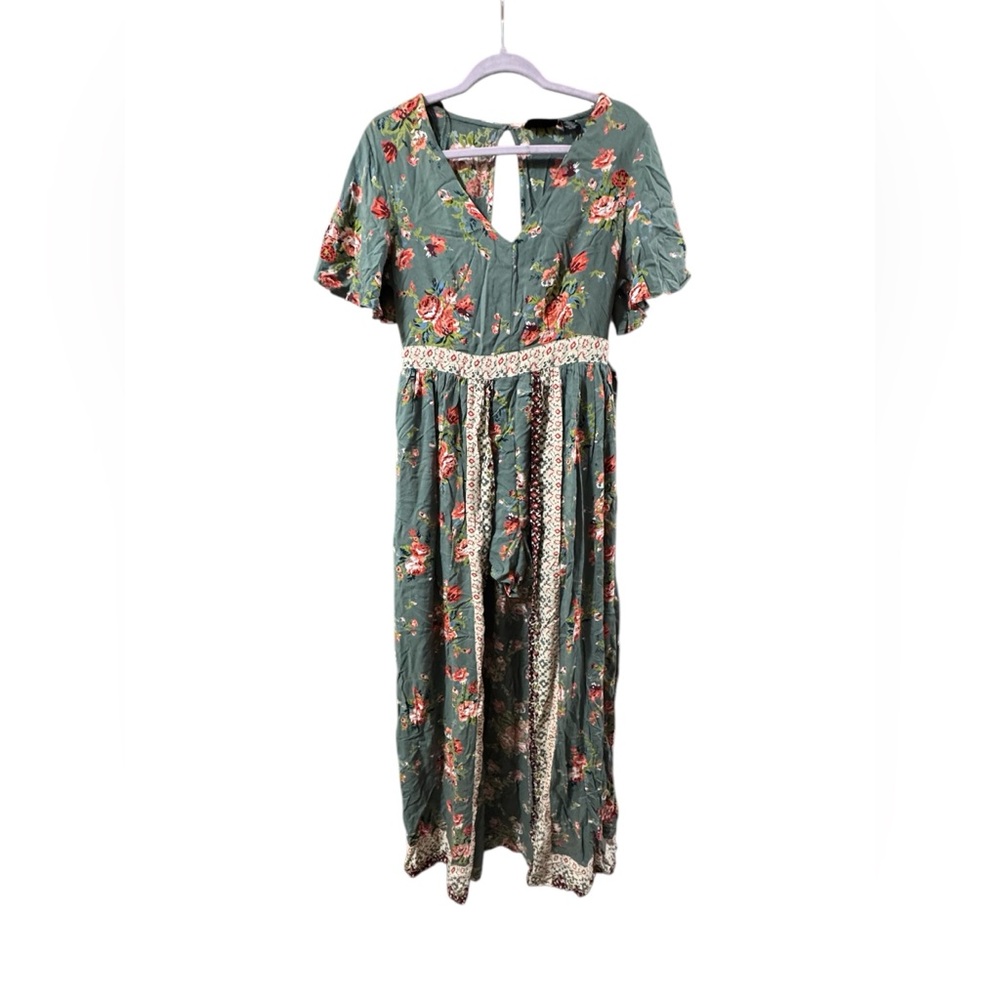 Wrangler Floral Shorts Romper Maxi Dress